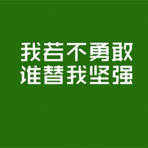 我若不勇敢，谁替我坚强